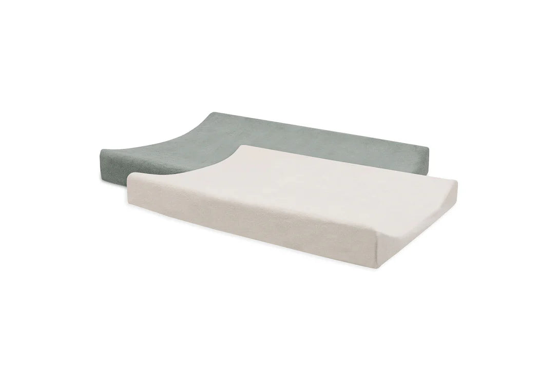 Jollein | Aankleedkussenhoes Badstof | Sea Green/Ivory 2Pack