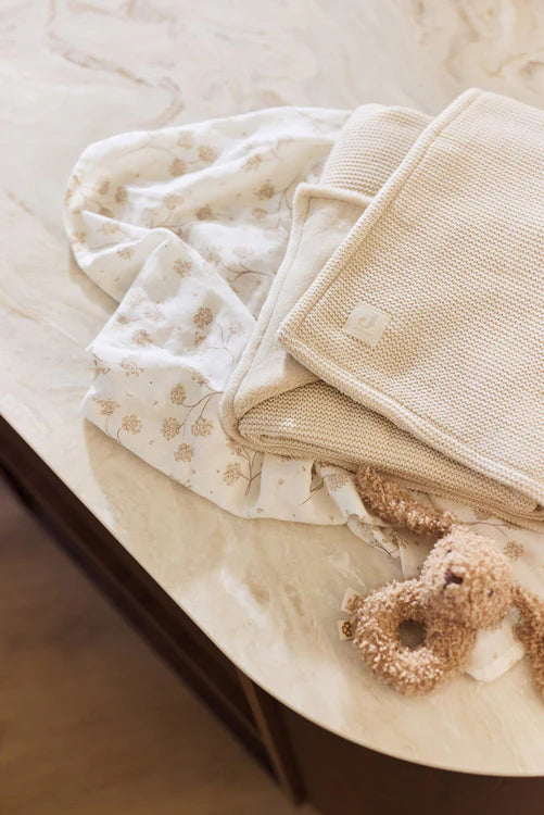 Jollein | Deken 75x100cm Basic Knit - Fleece | Nougat