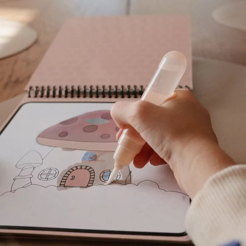 Mushie | herbruikbaar waterverf tekenboekje | diverse kleuren